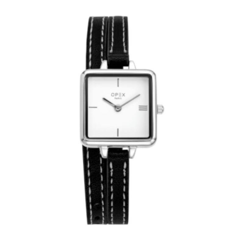 MONTRE CUIR BALLERINE A CHAINES DOUBLE